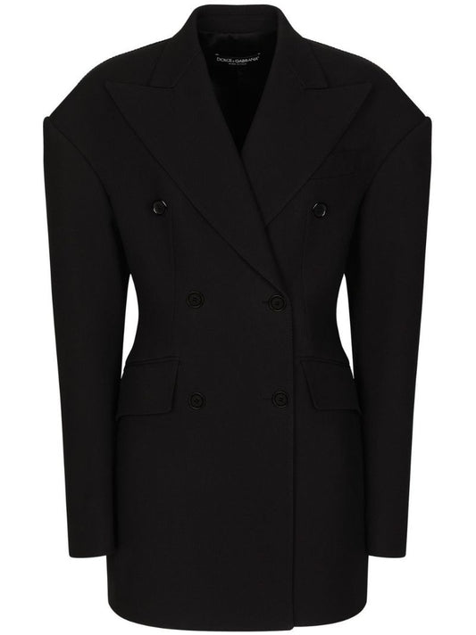 Black Double-breasted Tailored Jacket