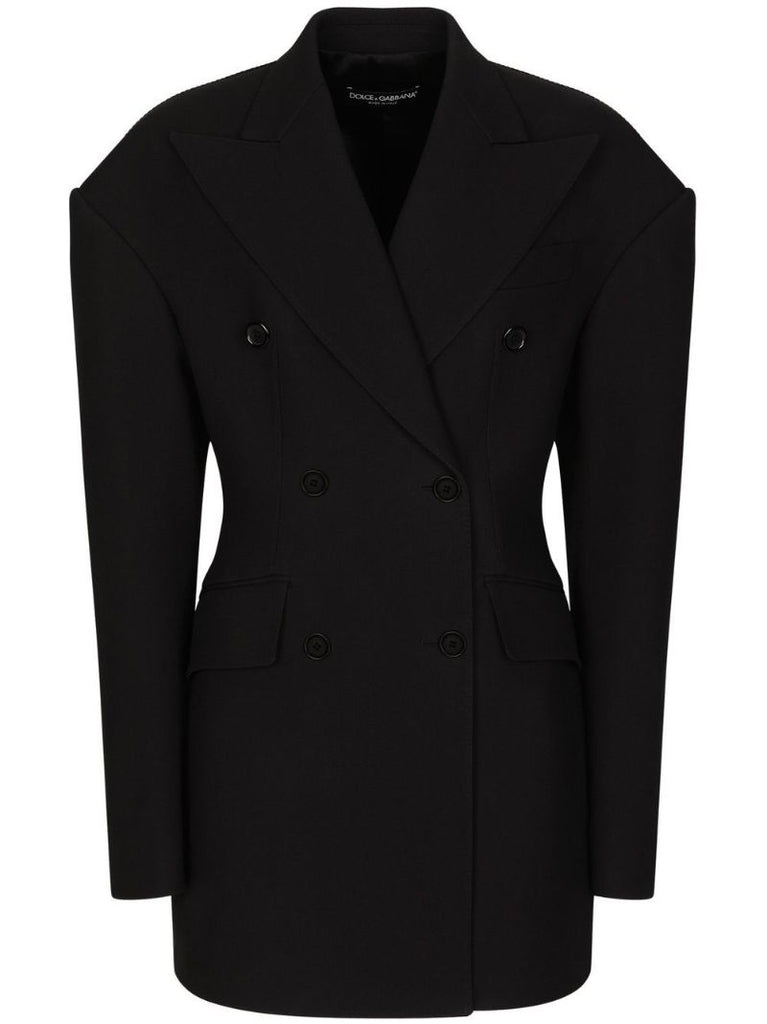 Black Double-breasted Tailored Jacket
