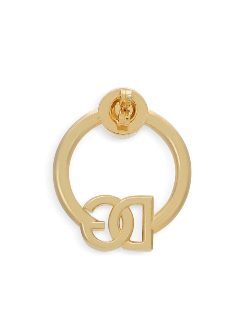 Gold-tone Logo Hoop Earrings