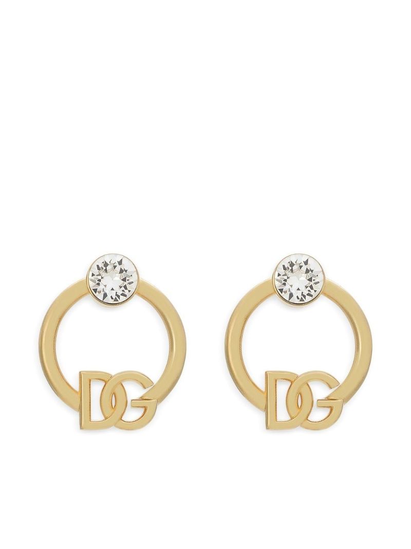 Gold-tone Logo Hoop Earrings