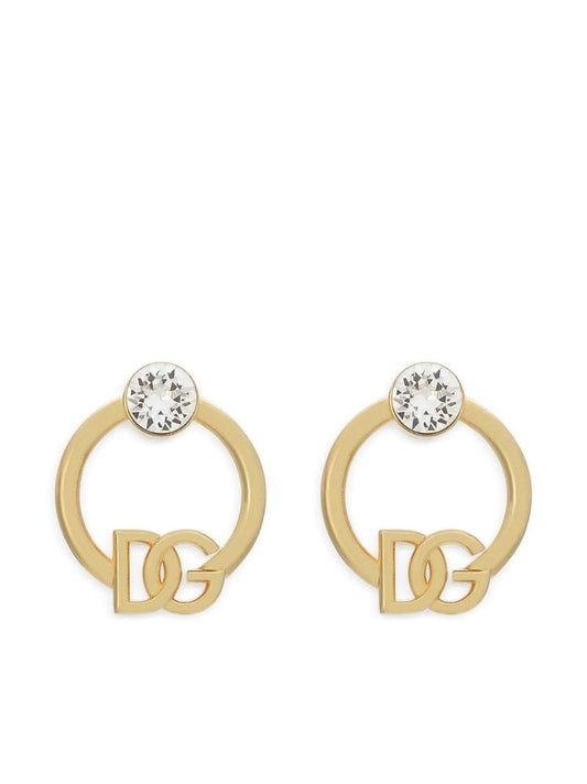 Gold-tone Logo Hoop Earrings