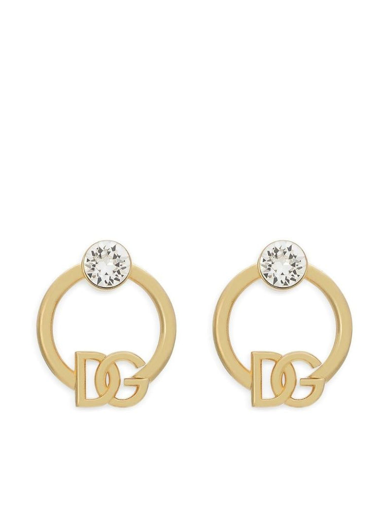 Gold-tone Logo Hoop Earrings