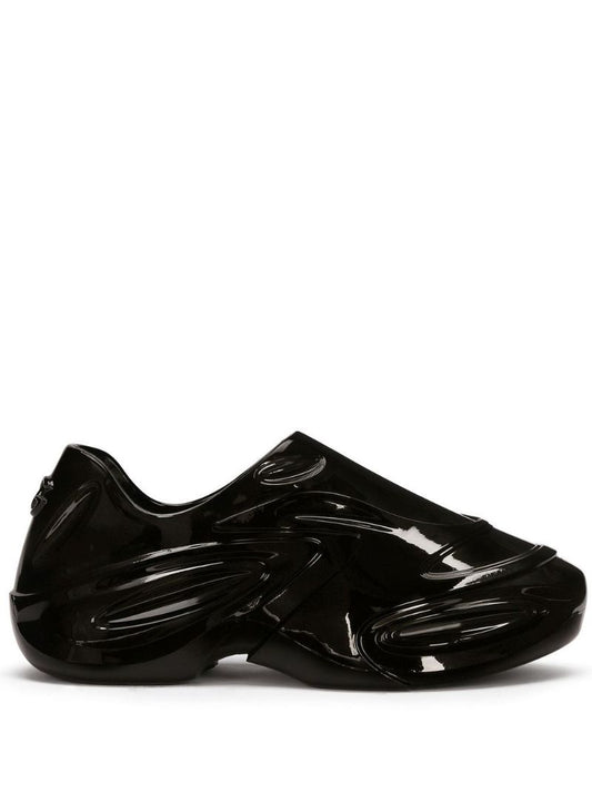 Black Toy Lacquered Vinyl Sneakers