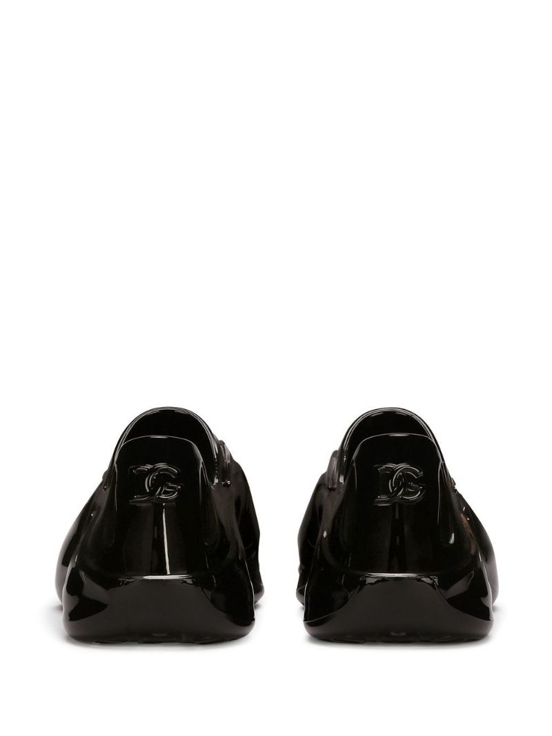 Black Toy Lacquered Vinyl Sneakers