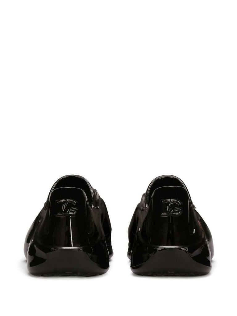Black Toy Lacquered Vinyl Sneakers