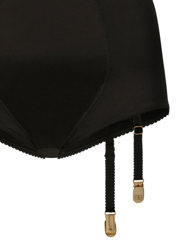 Black High-waisted Silk Briefs