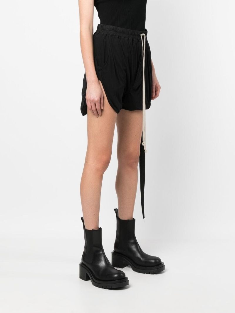 Black Phleg Cotton Drawstring Shorts