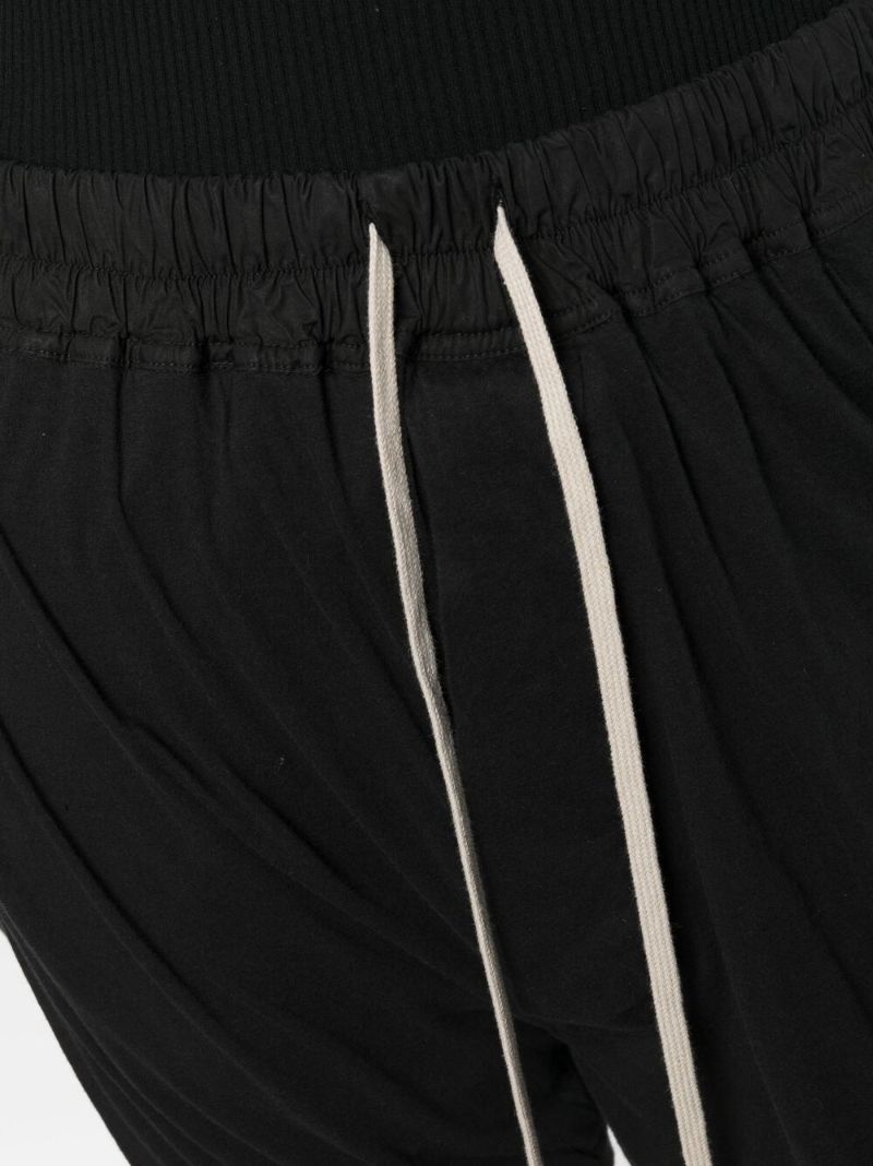 Black Phleg Cotton Drawstring Shorts