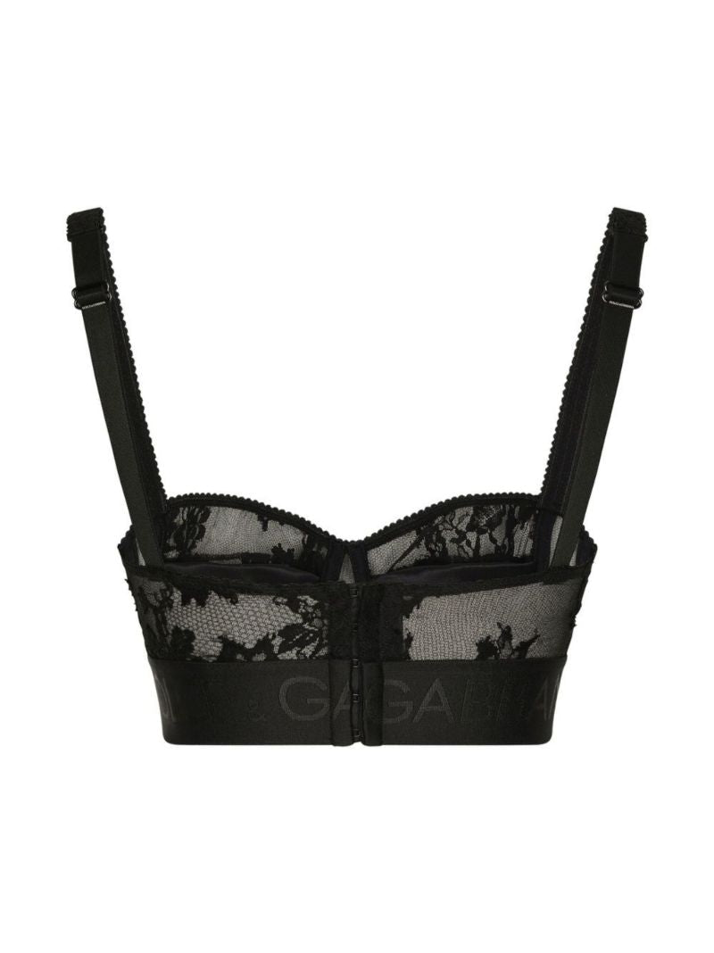Black Lace Balconette Bra