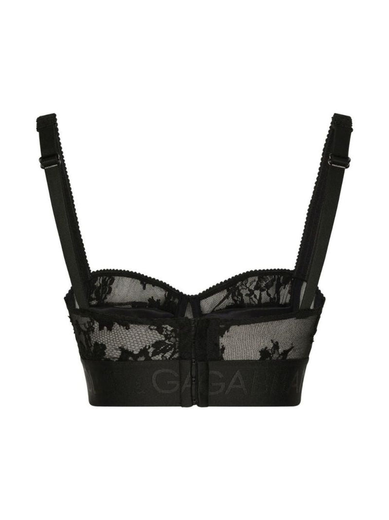 Black Lace Balconette Bra