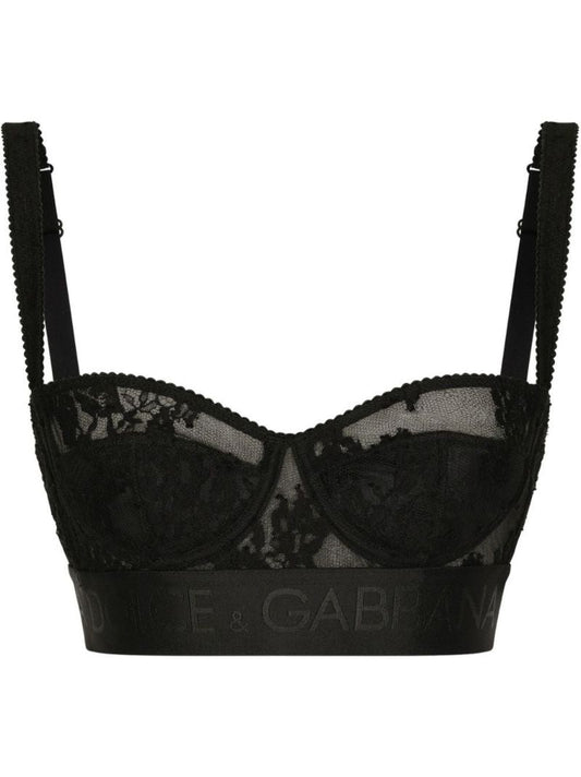 Black Lace Balconette Bra