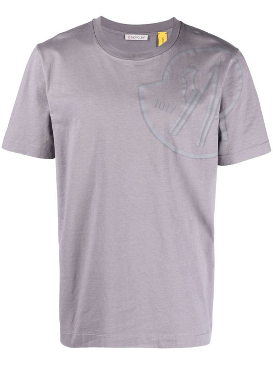 X 1017 Alyx 9sm Grey Cotton Logo Print T-shirt