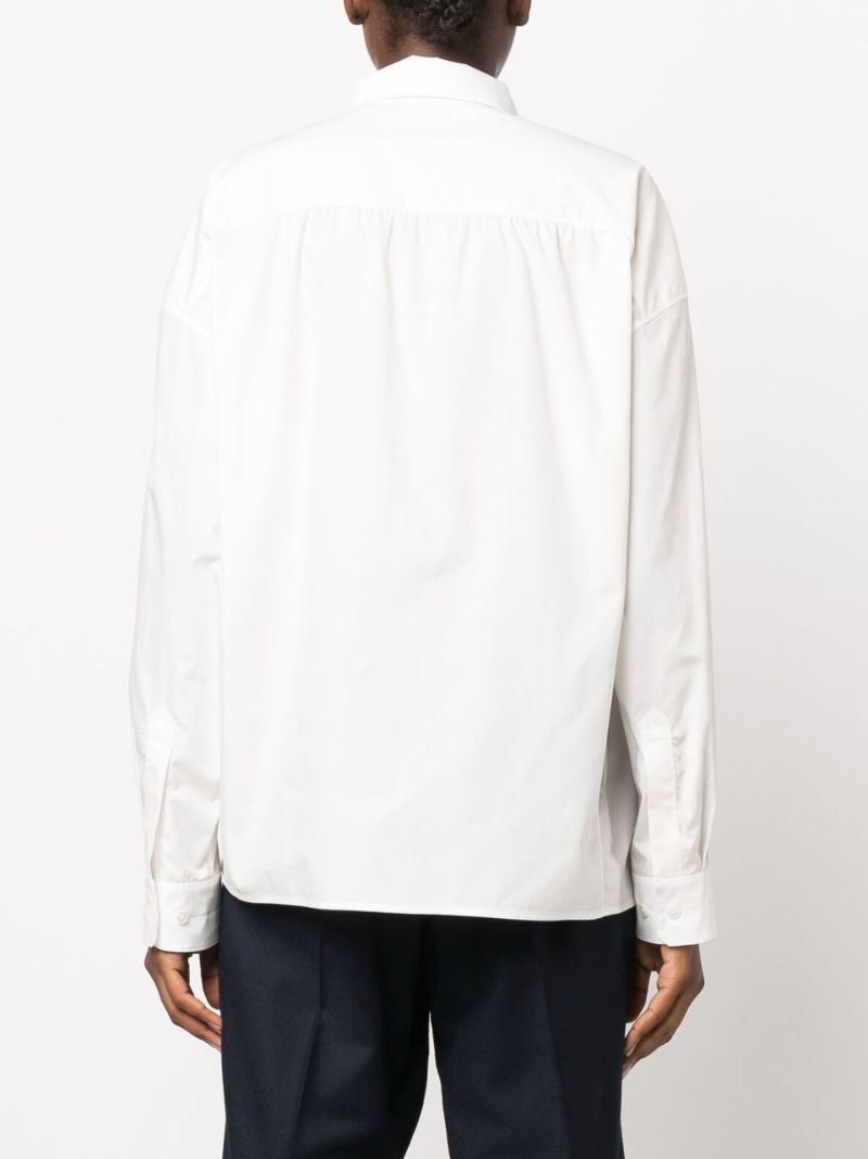 White Cotton Wrap Shirt