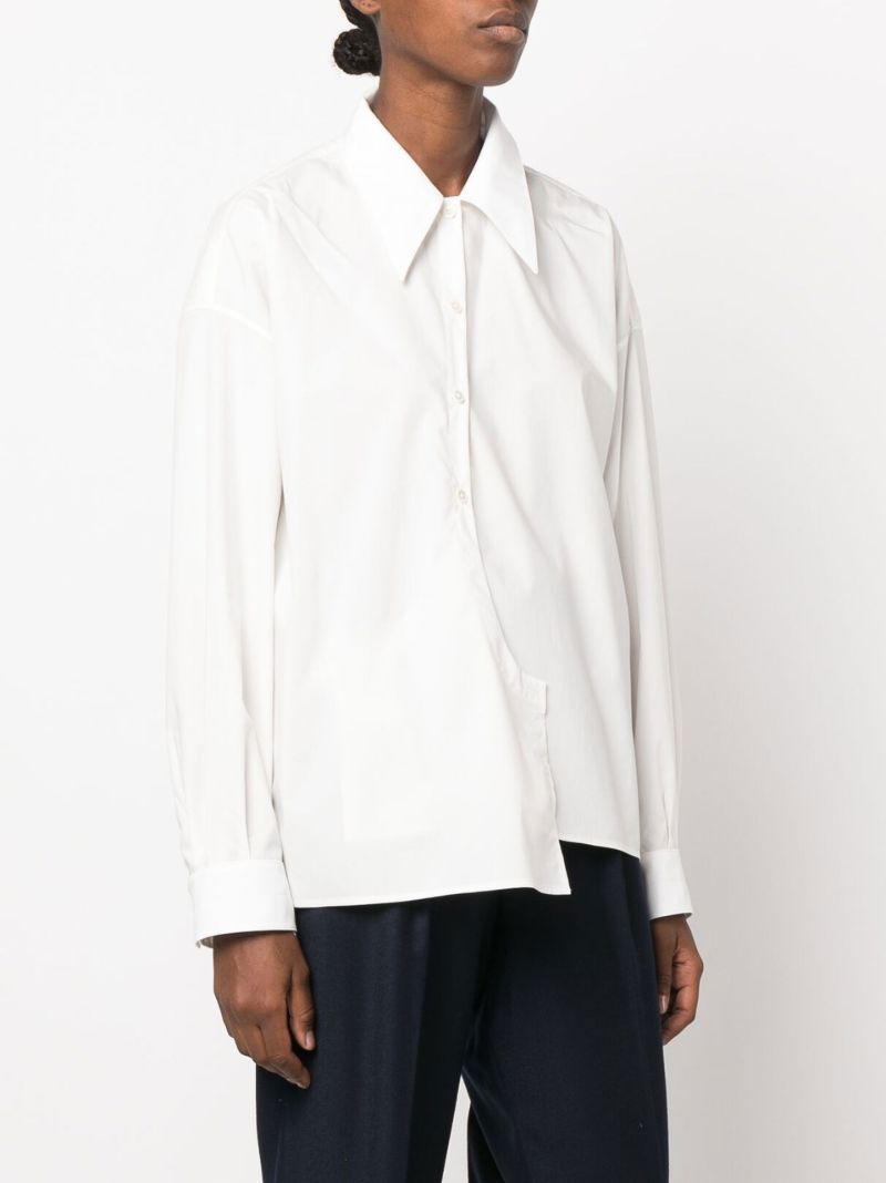 White Cotton Wrap Shirt