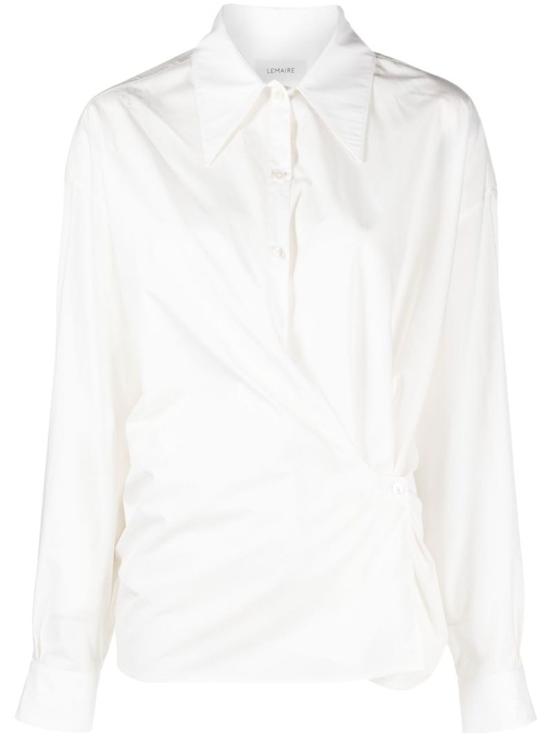 White Cotton Wrap Shirt