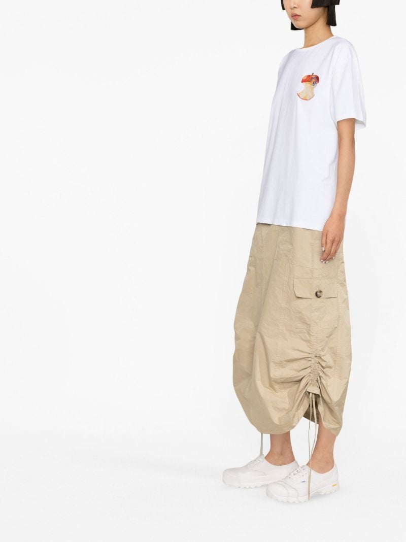 White Apple Logo Organic Cotton T-shirt