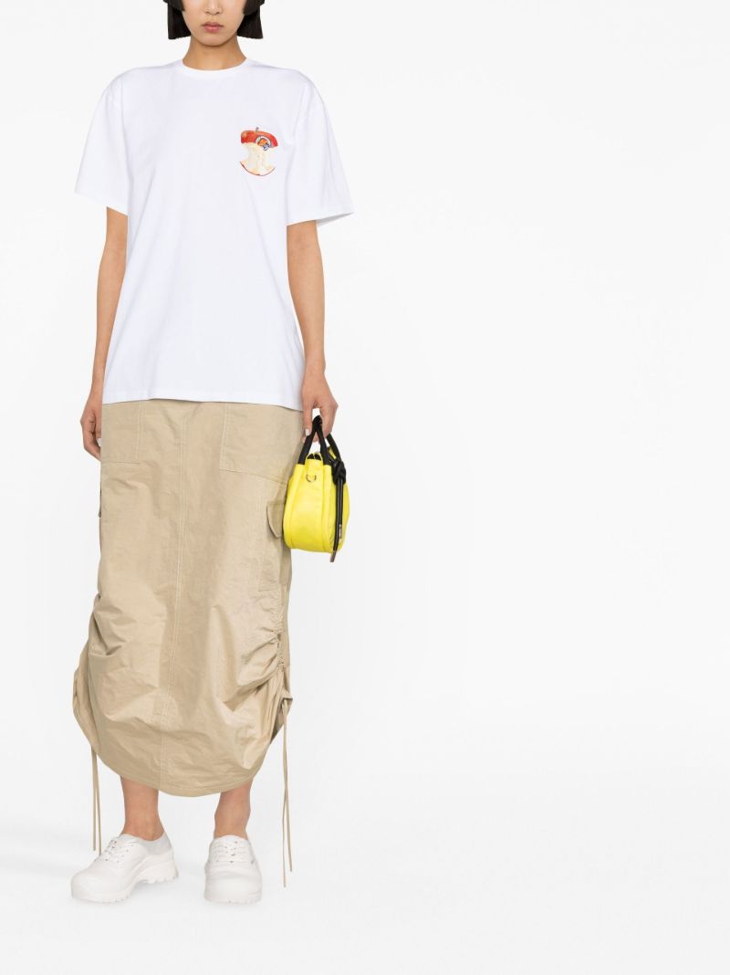 White Apple Logo Organic Cotton T-shirt