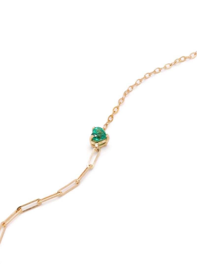 18k Yellow Gold Solitaire Emerald Bracelet