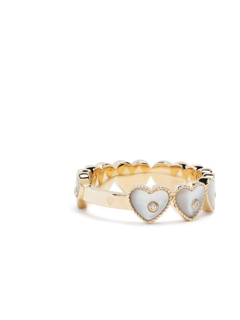 9k Yellow Gold Alliance Multi Coeur Diamond Ring