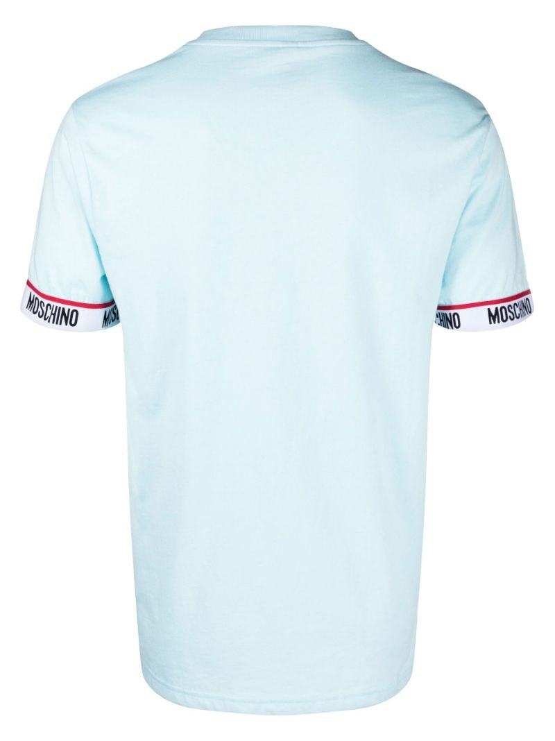 Blue Logo Tape Cotton T-shirt