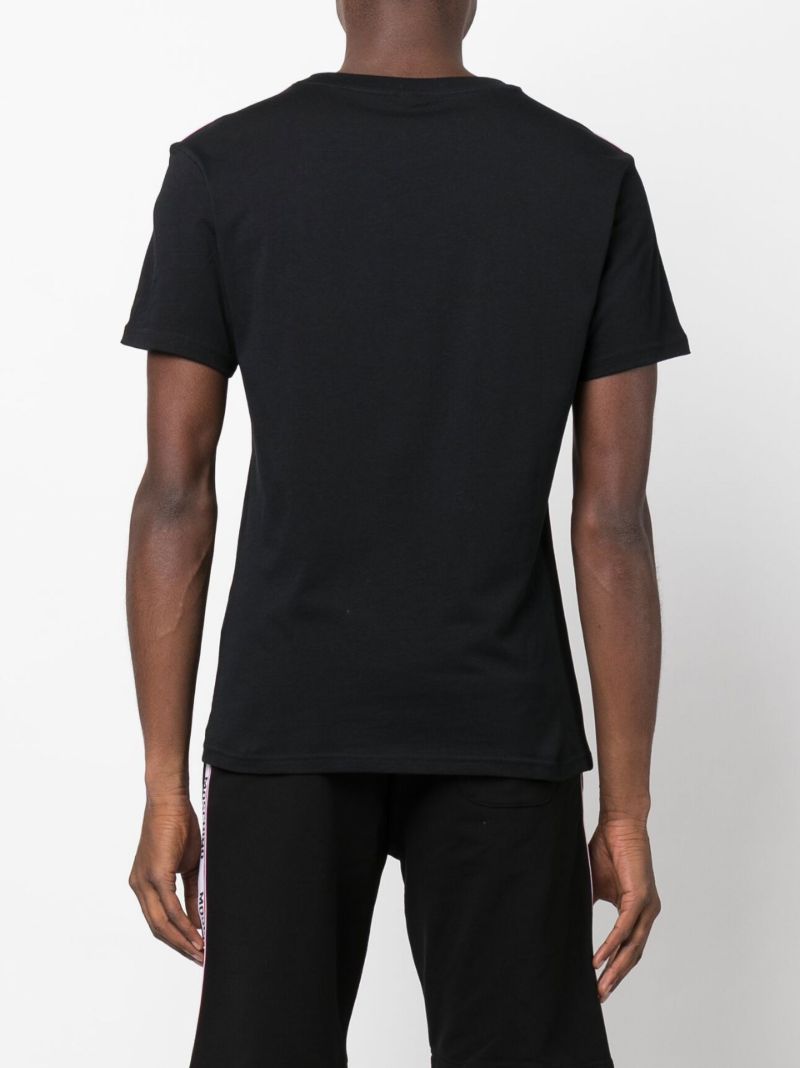 Black Logo Tape Cotton T-shirt