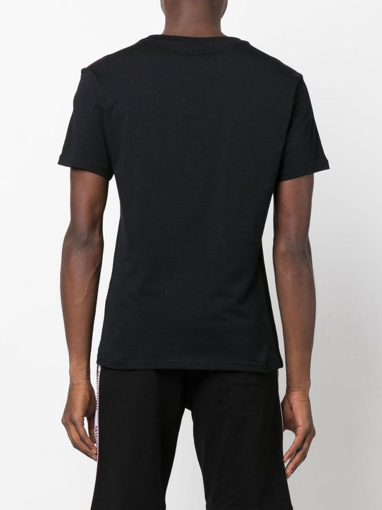 Black Logo Tape Cotton T-shirt