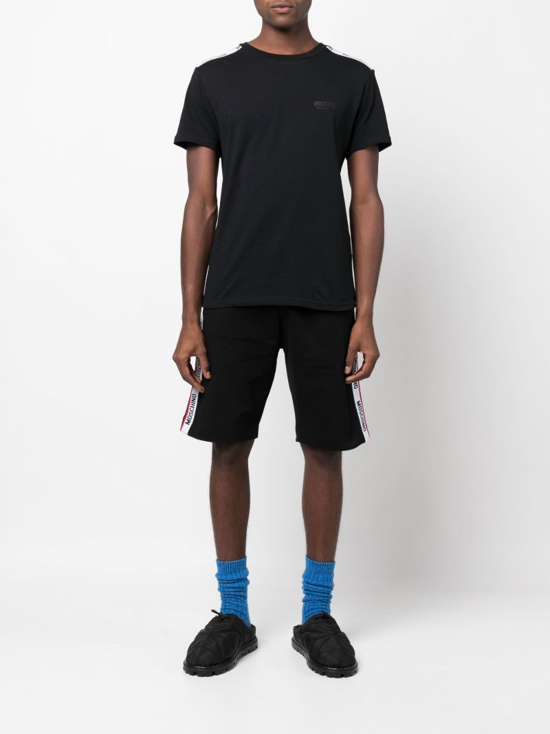 Black Logo Tape Cotton T-shirt