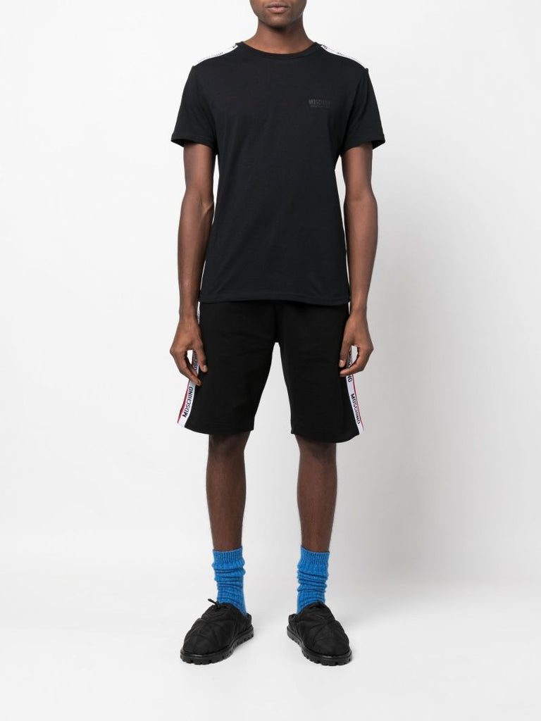 Black Logo Tape Cotton T-shirt