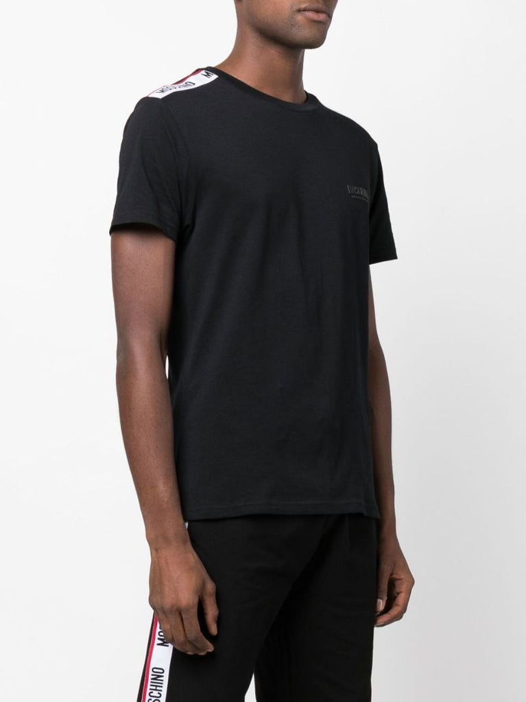 Black Logo Tape Cotton T-shirt