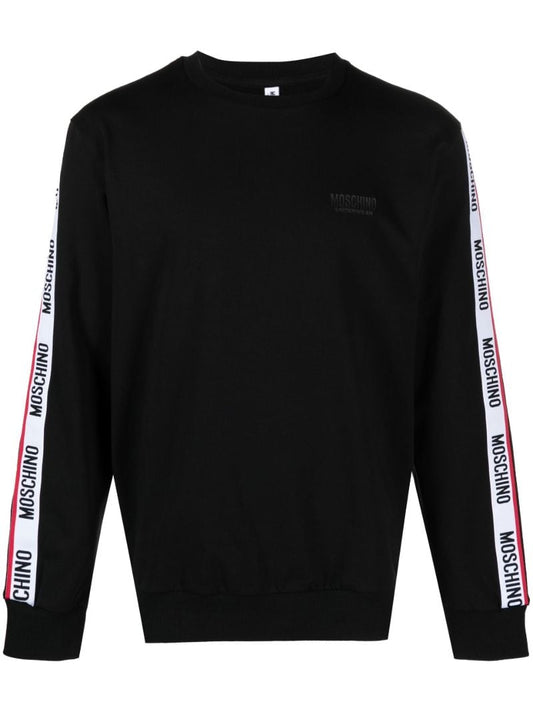 Black Logo Tape Cotton Sweatshirt