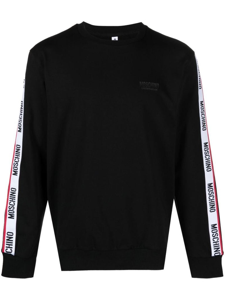 Black Logo Tape Cotton Sweatshirt