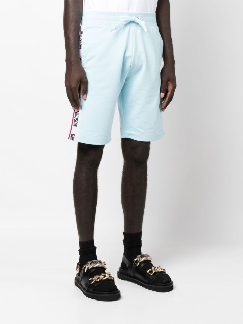 Blue Logo Tape Cotton Track Shorts