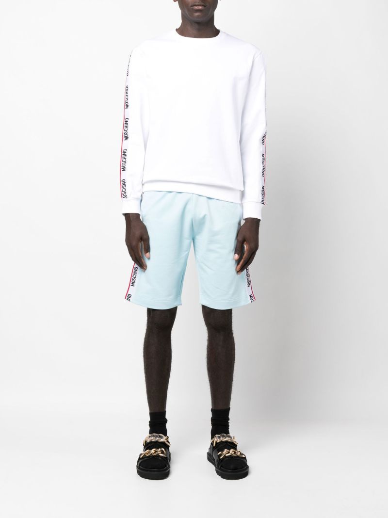 Blue Logo Tape Cotton Track Shorts