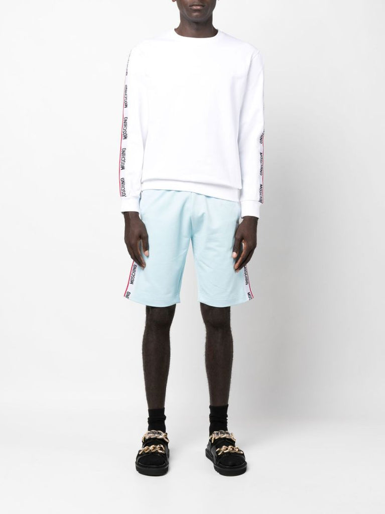 Blue Logo Tape Cotton Track Shorts