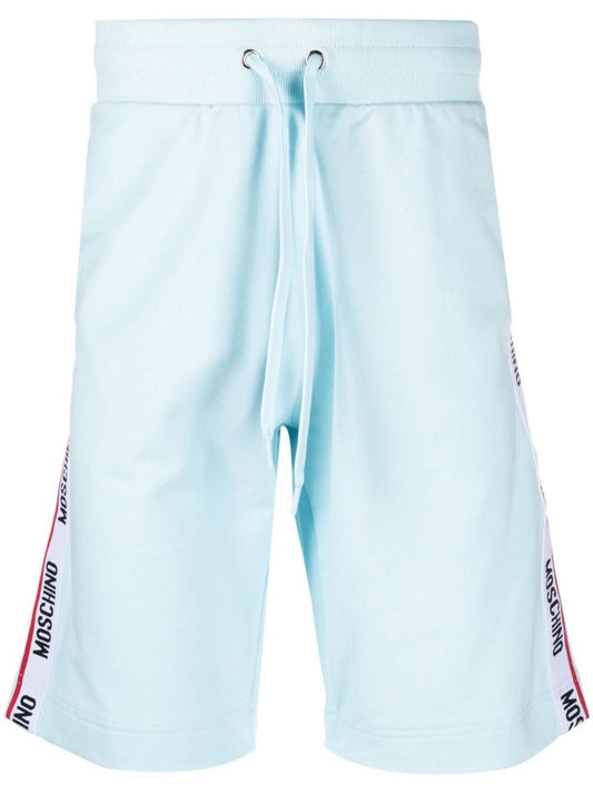 Blue Logo Tape Cotton Track Shorts