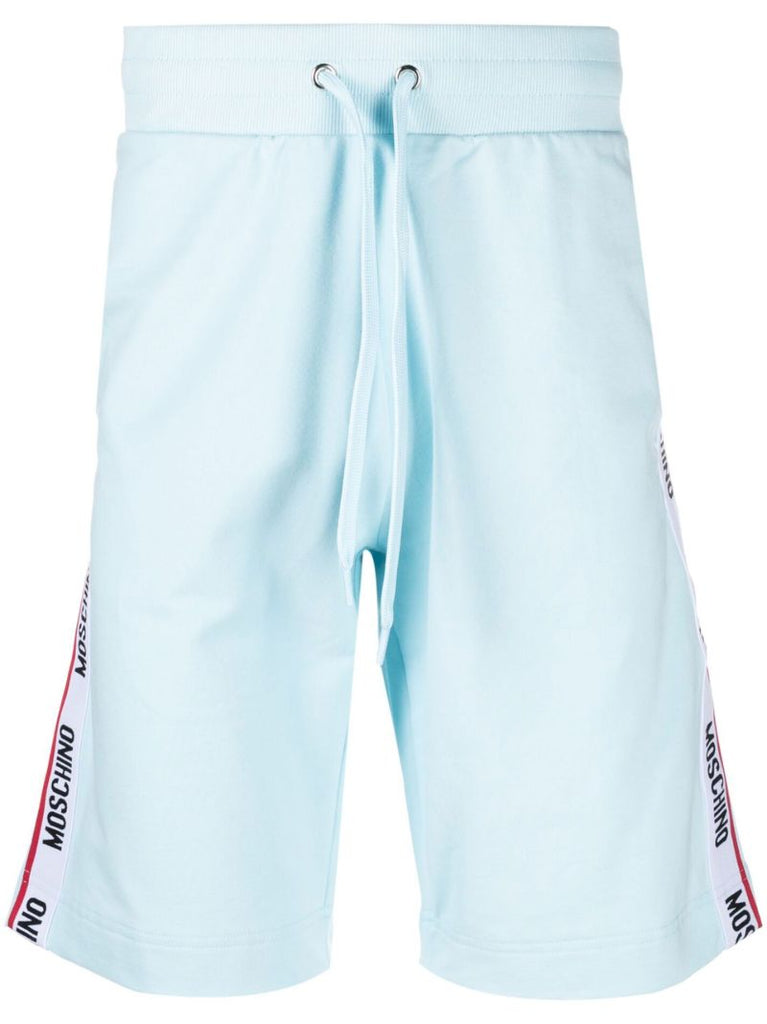 Blue Logo Tape Cotton Track Shorts