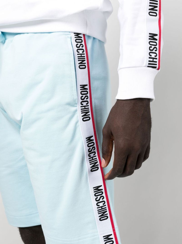 Blue Logo Tape Cotton Track Shorts