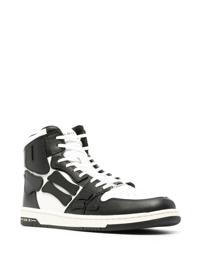 Black Skel High-top Leather Sneakers