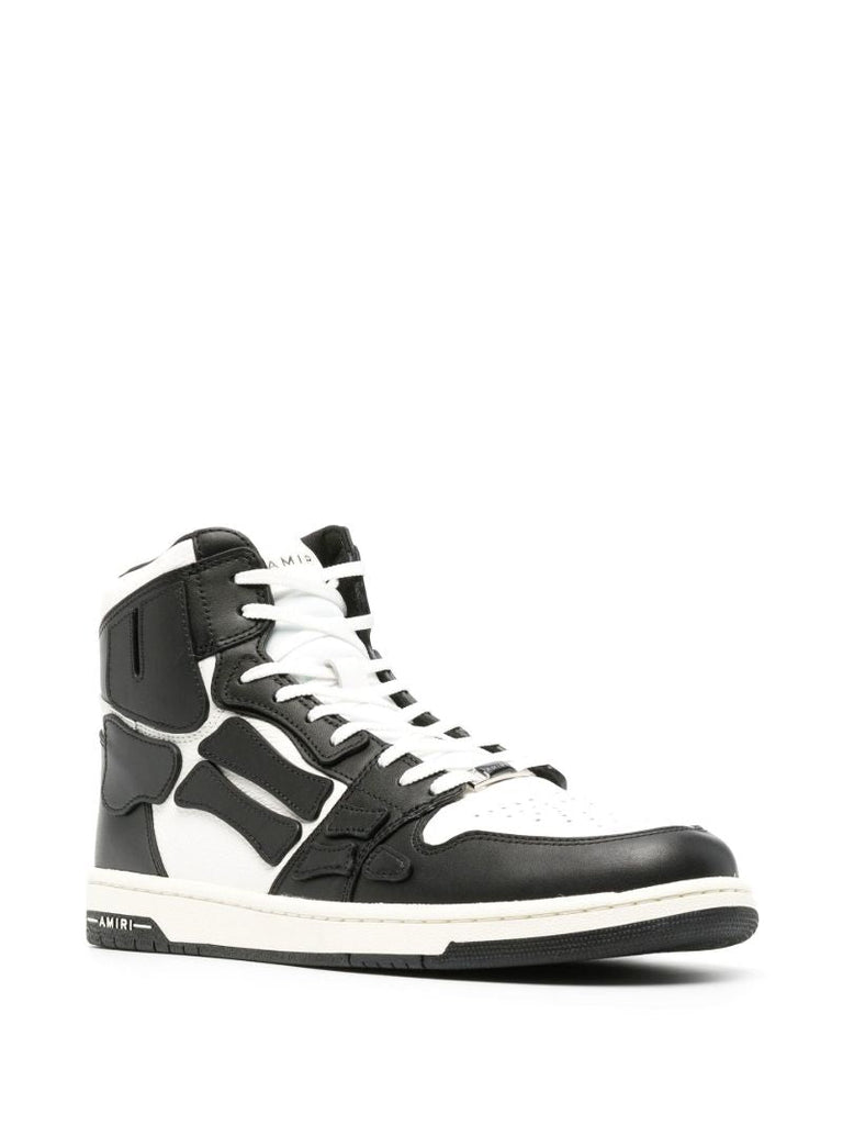 Black Skel High-top Leather Sneakers