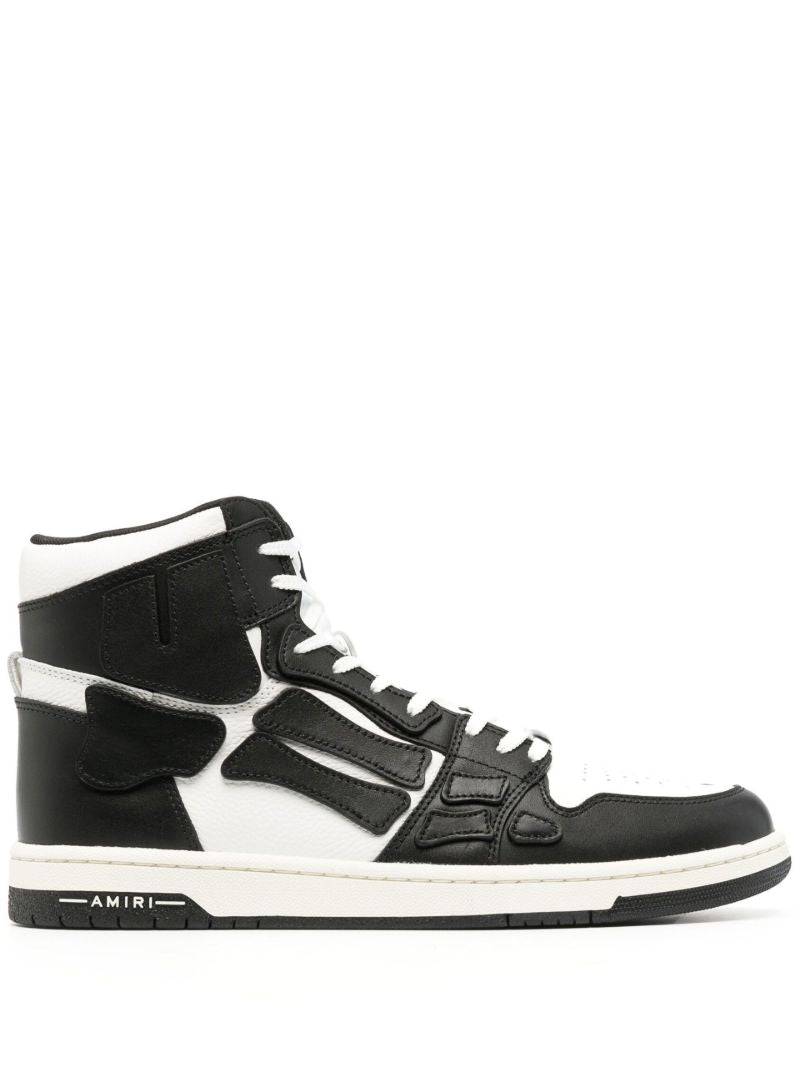 Black Skel High-top Leather Sneakers