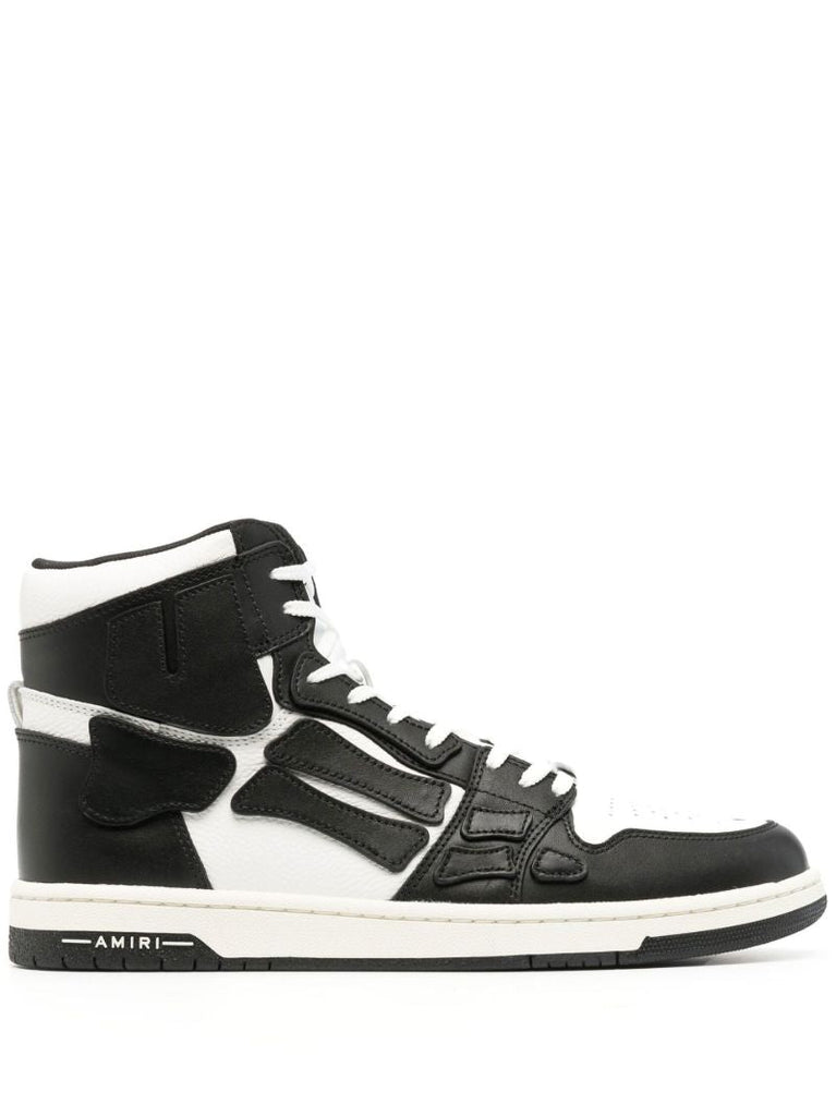 Black Skel High-top Leather Sneakers