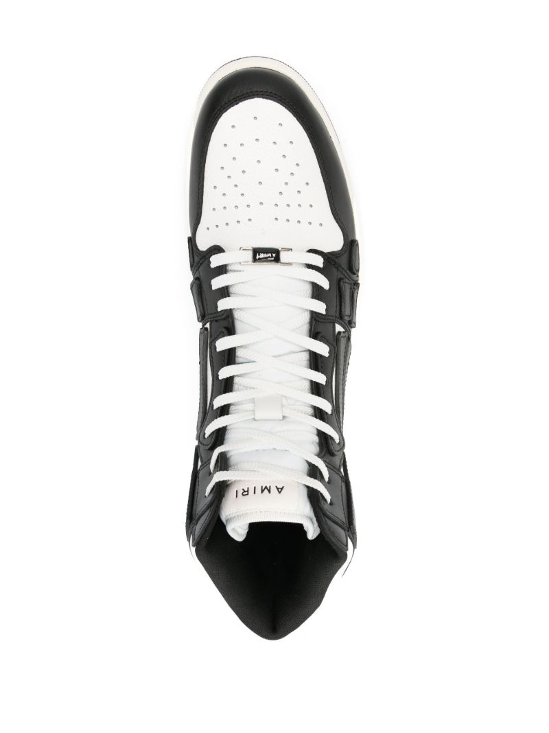 Black Skel High-top Leather Sneakers