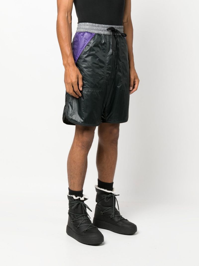 Black Colourblock Track Shorts