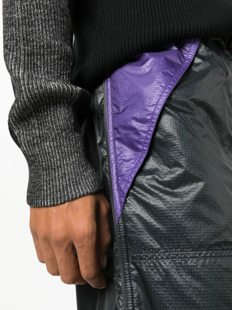 Black Colourblock Track Shorts