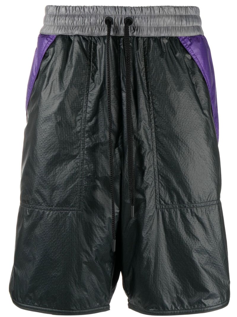 Black Colourblock Track Shorts