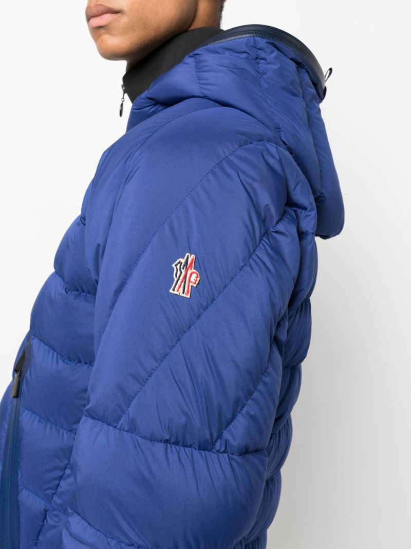 Blue Barnave Hooded Quilted Jacket