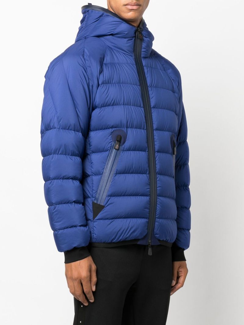 Blue Barnave Hooded Quilted Jacket
