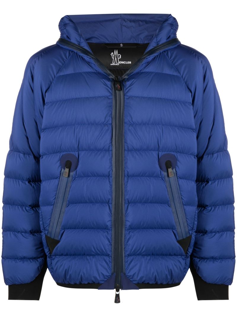 Blue Barnave Hooded Quilted Jacket