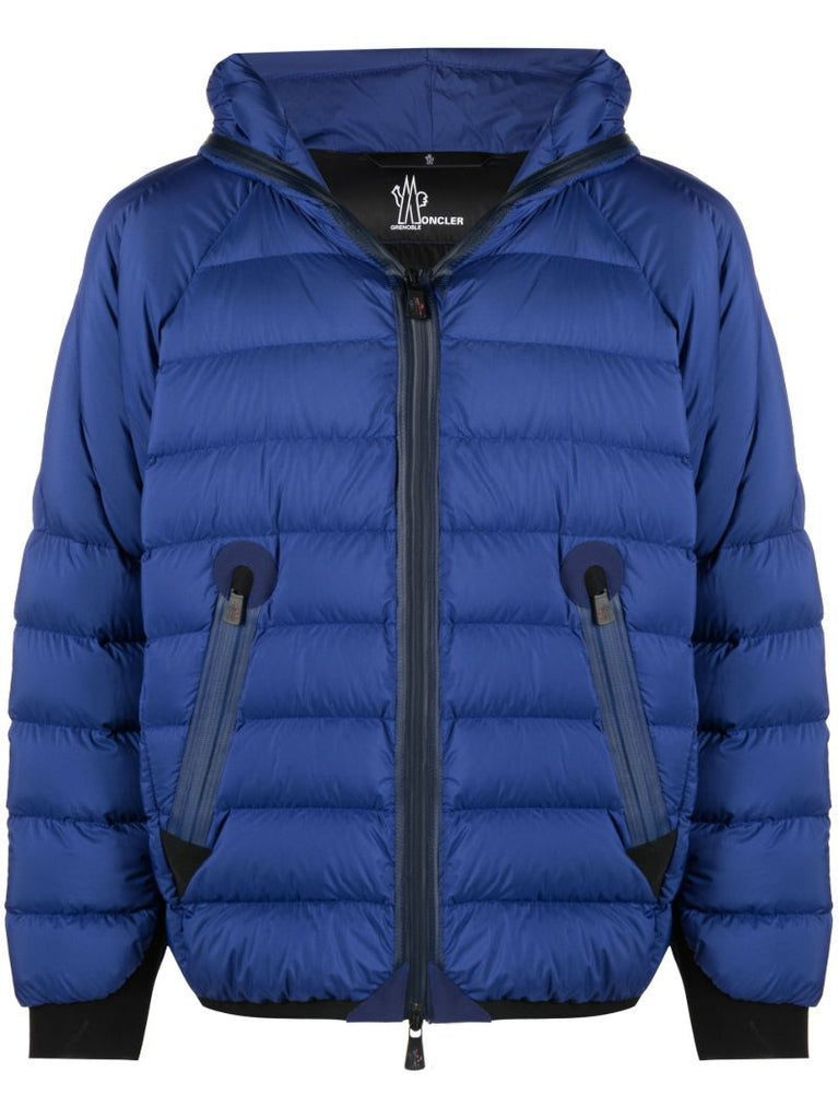 Blue Barnave Hooded Quilted Jacket