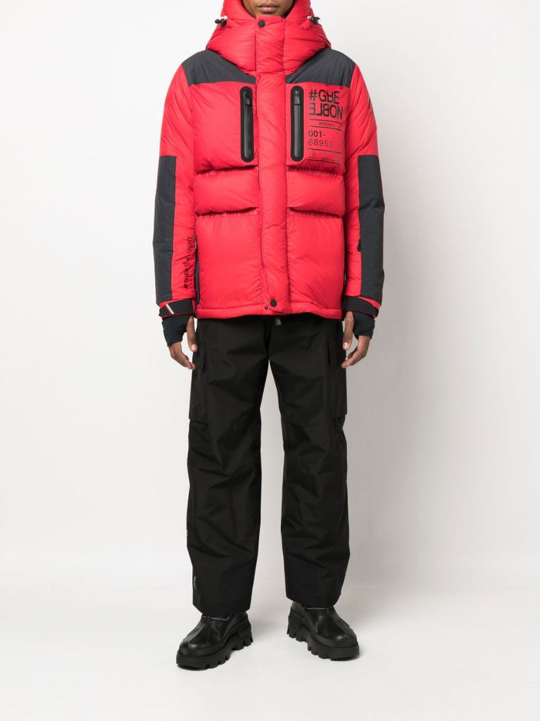 Red Printed Puffer Jacket